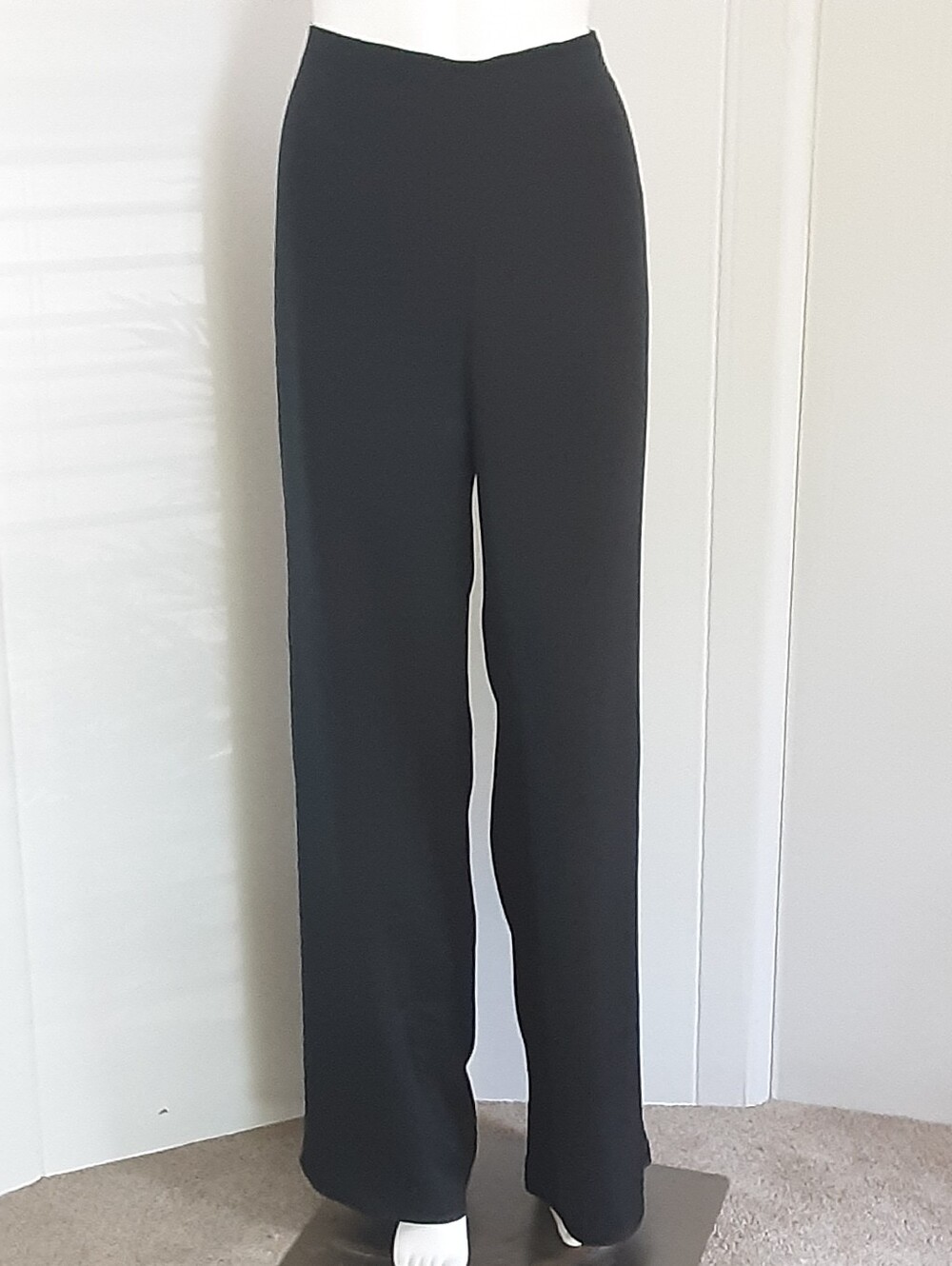 FLORES & FLORES 100% Silk Black Wide-Leg Pants Sz 10 - NWOT